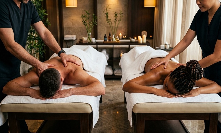 Image 7: 50-Minute Couples Massage at High-Rated Therapeutic Center