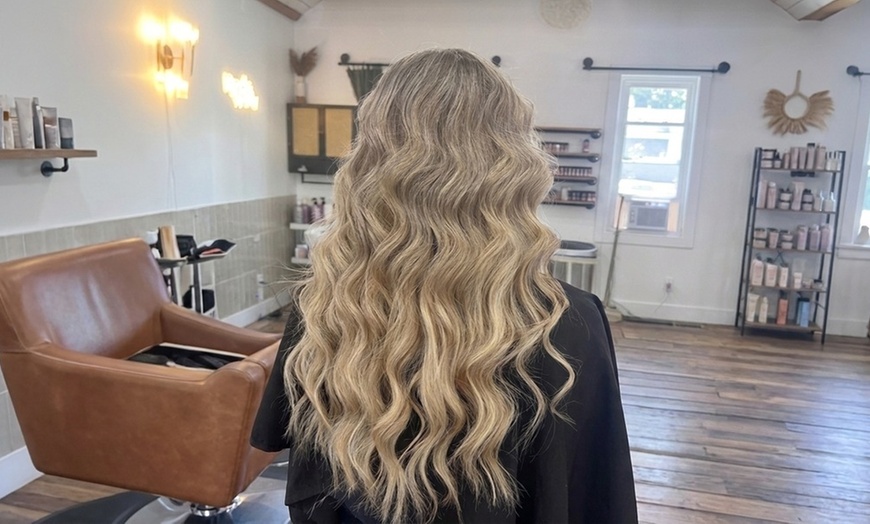 Image 2: Custom Hair Color & All-Over Color Packages with Styling