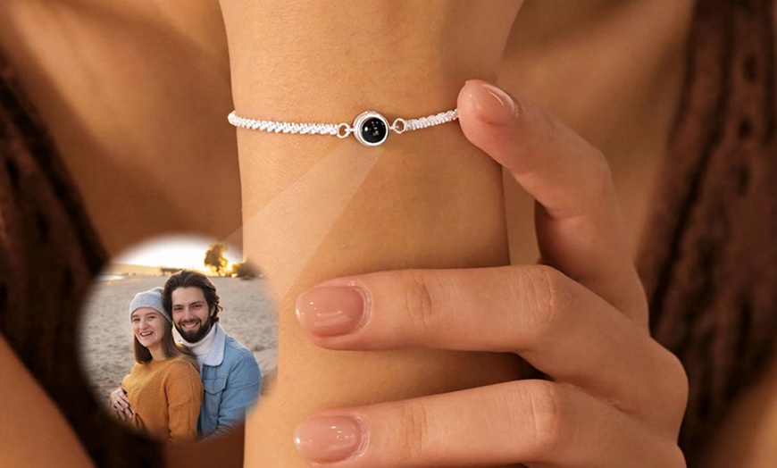 Image 17: Custom Photo Projection Bracelet, 1 or 2 (Up to 75% Off)