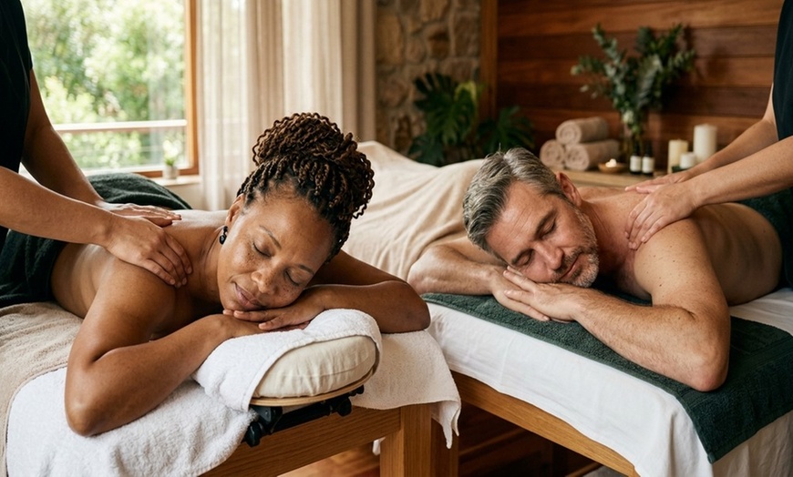 Image 2: Relaxing Couples Massage with Hot Stones and Hot Towels