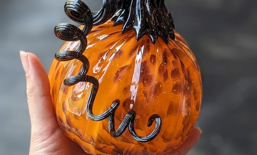 Image 4: Create Your Own Festive Glass Pumpkin with Expert Guidance