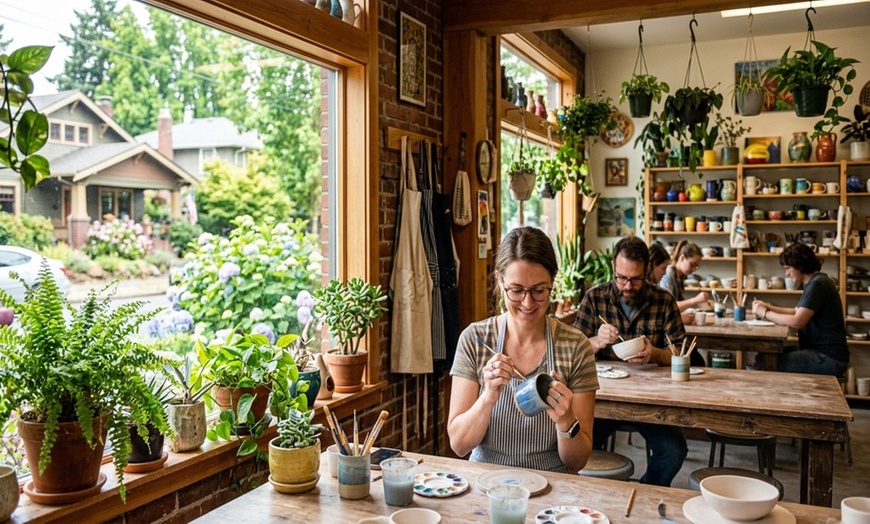 Image 4: 14% Off BYOB Pottery Class at Color Cocktail Factory