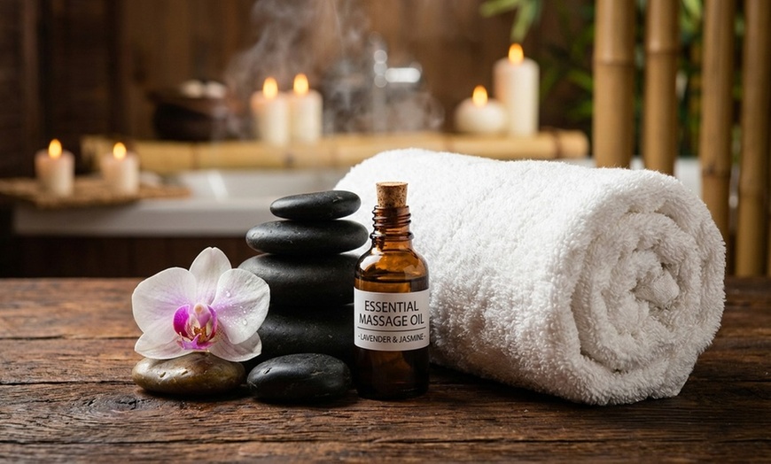 Image 2: 30 or 60 Min Foot Reflexology or Full‑Body Massage with Hot Stones