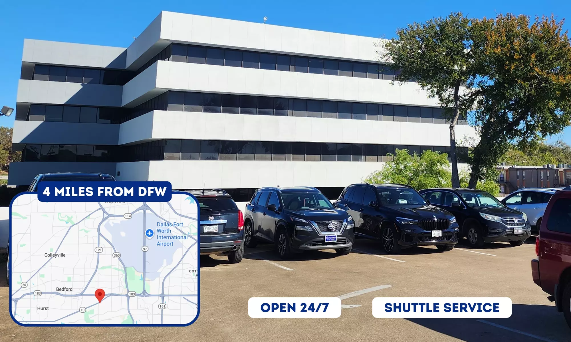 3, 5, or 7 Days of DFW Airport Parking with 24/7 Shuttle