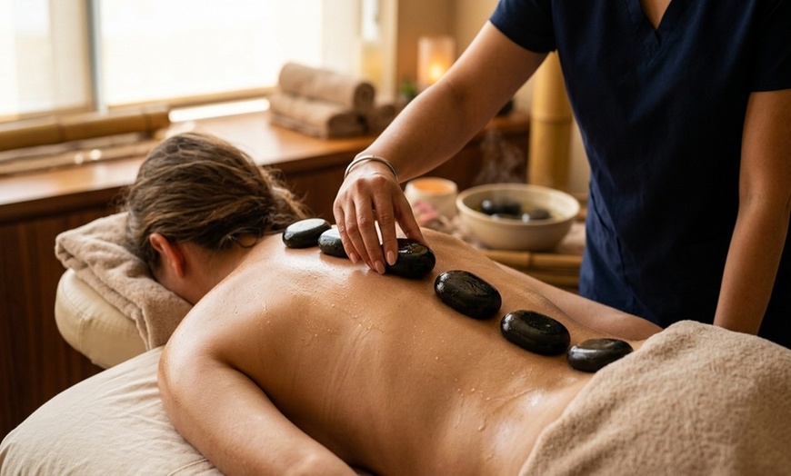 Image 8: 60-Minute Massage and Facial Bliss with Hot Stones and Aromatherapy