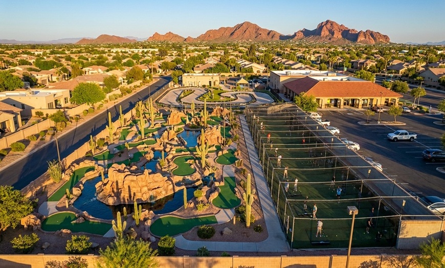 Image 3: Enjoy mini golf and batting cage fun for 2 or 4 rounds