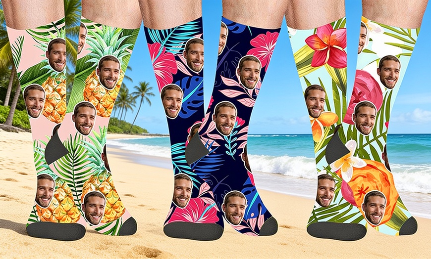 Image 6: Custom Photo Socks from Justyling — Perfect Graduation Gift (Up to 81% Off)