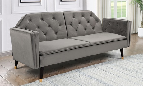 Groupon Malmo Plush Velvet Sofabed - Green