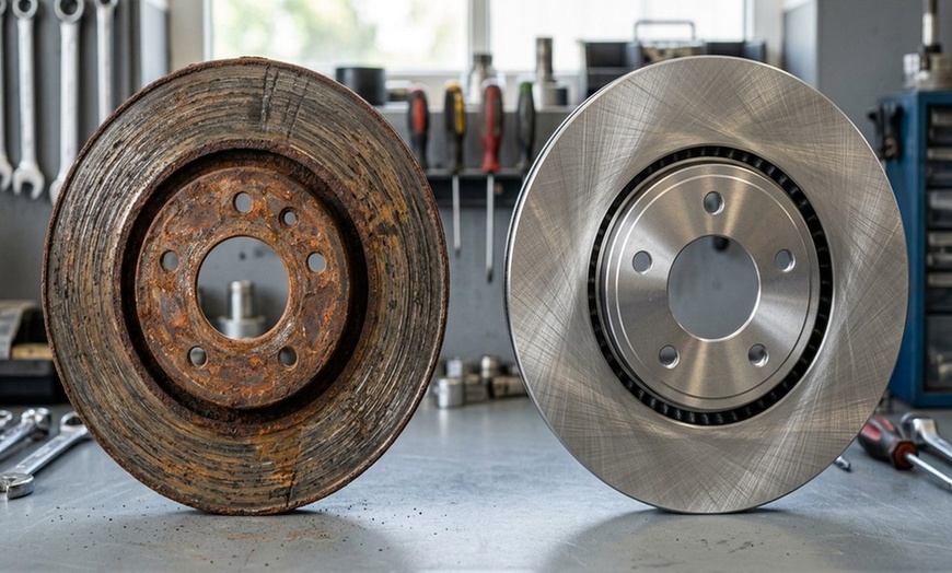 Image 2: Front or Rear Brake Pads with Optional Rotor Replacement at Meineke Malborough