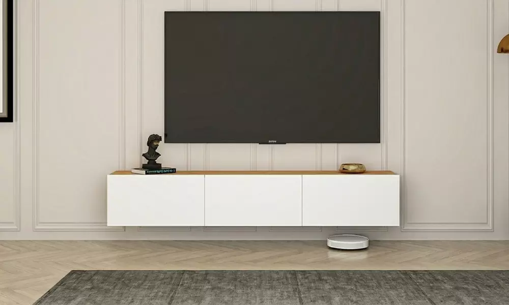 Meuble TV suspendu avec placards par Kocoon