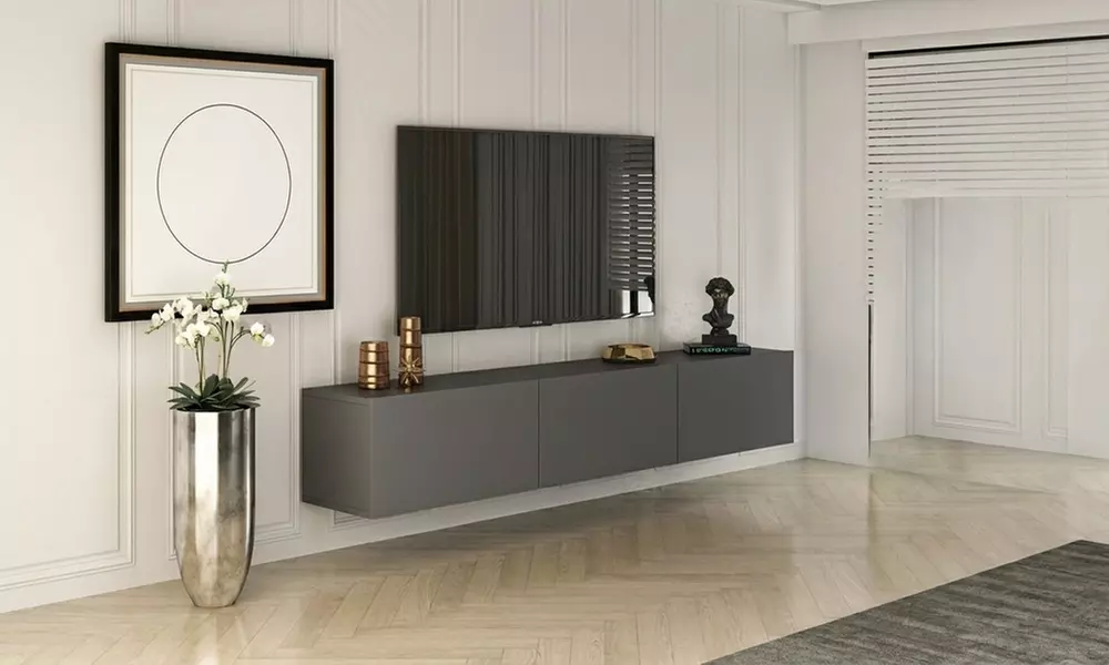 Meuble TV suspendu avec placards par Kocoon