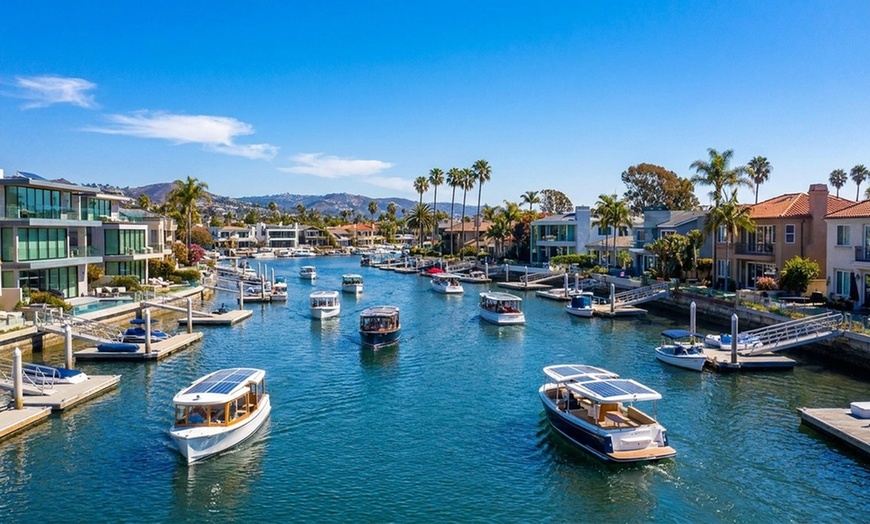 Image 2: Electric Duffy Boat Rentals – Newport Harbor Sunset Cruises
