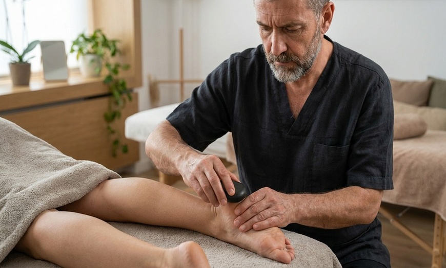 Image 8: 60-Min Foot Reflexology with Hot Stones, Essential Oil, & Foot Soak for 1 or 2 by Experts (Up To 11% Off)
