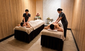 60/90 Minute Deep Relaxation with Swedish or Deep-Tissue Massage & Hot Stones for Couples 
