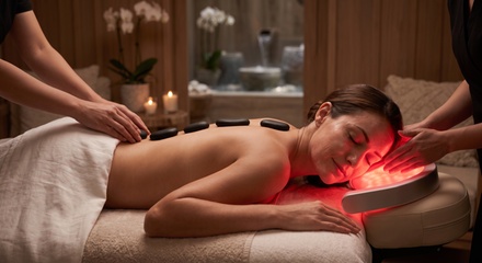 One 60 min Swedish massage + Hot stones + Red Light Therapy  + 40 min express facial - Sherry skincare spa