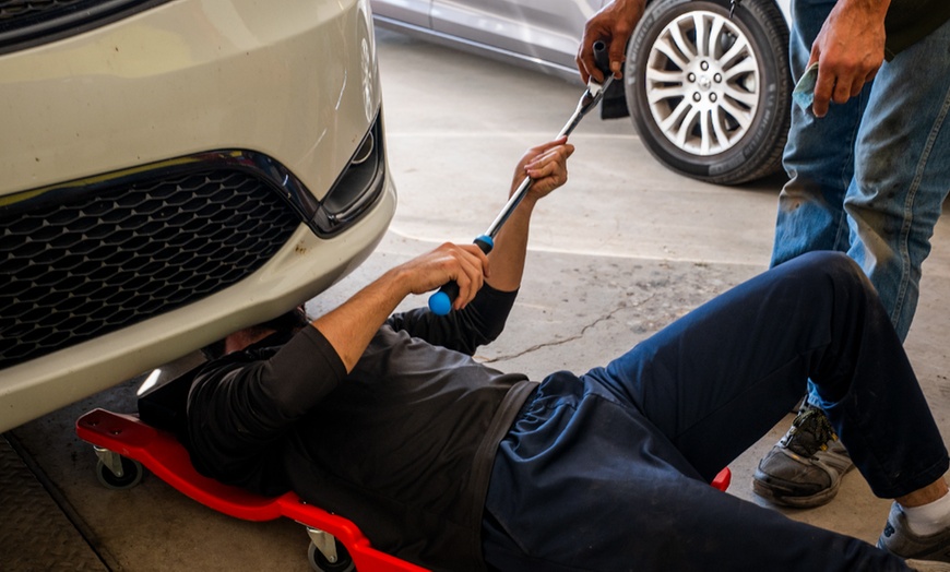 Image 3: Full Synthetic Oil Change, Wheel Alignment, or AC Recharge