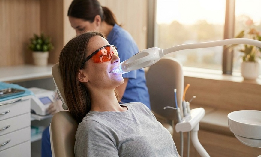 Image 2: Brighten Your Smile: Touch Up or Full-Service Teeth Whitening Session