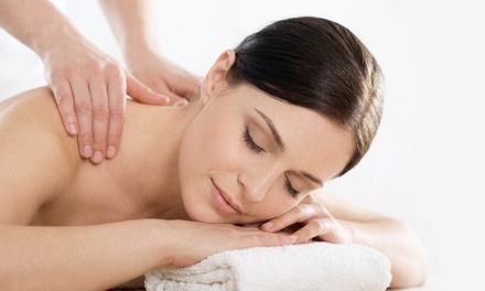 Choice of 75 Minute Massage (Swedish Massage, Deep Tissue or Combination)+ Aromatherpy and hot towels - The Happy Aura