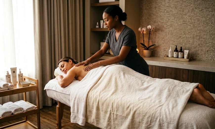 Image 2: Relaxing Full Body Massage, Facial & Red Light Therapy Session