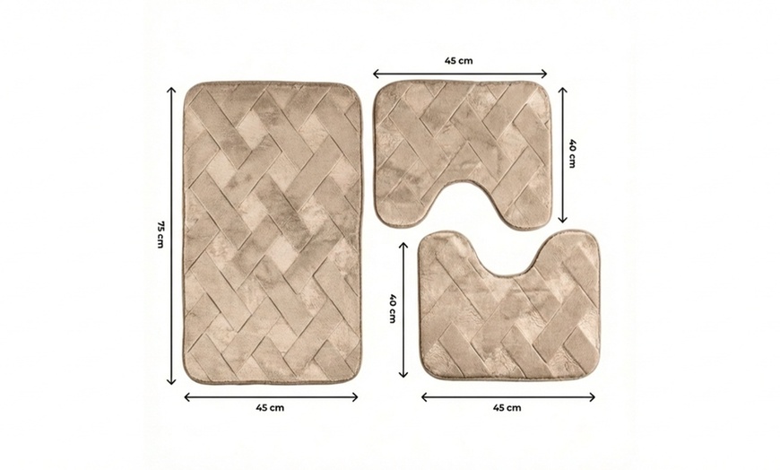 Image 11: Juego de 3 alfombrillas absorbentes de secado rápido para el baño