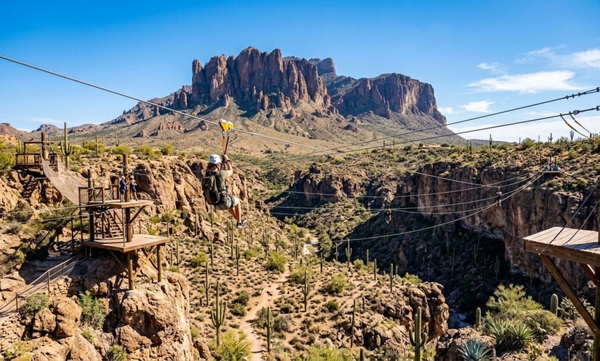 Image 2: Superstition Zipline Deals - Discounted Ziplining Experience for 2