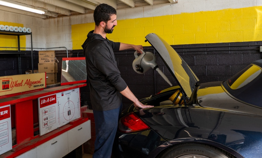 Image 6: Full Synthetic Oil Change, Wheel Alignment, or AC Recharge