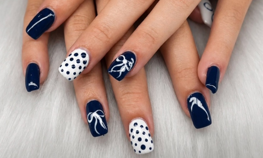 Image 3: Gel Manicure & Pedicure or Full Set Short Acrylic Nail with Gel Polish