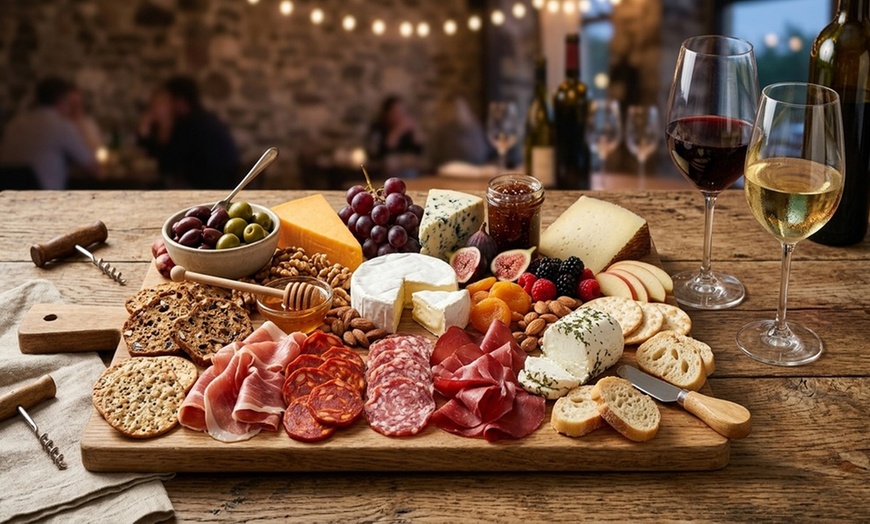 Image 2: Enjoy Wine Tasting and Take-Home Glasses with Charcuterie