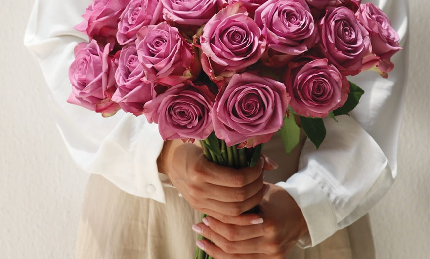 Image 18: *FLASH SALE* 24 or 36ct Roses Luxury Long Stem Rose Bouquet from Rose Farmers | Farm Fresh Roses (Up to 74% Off)