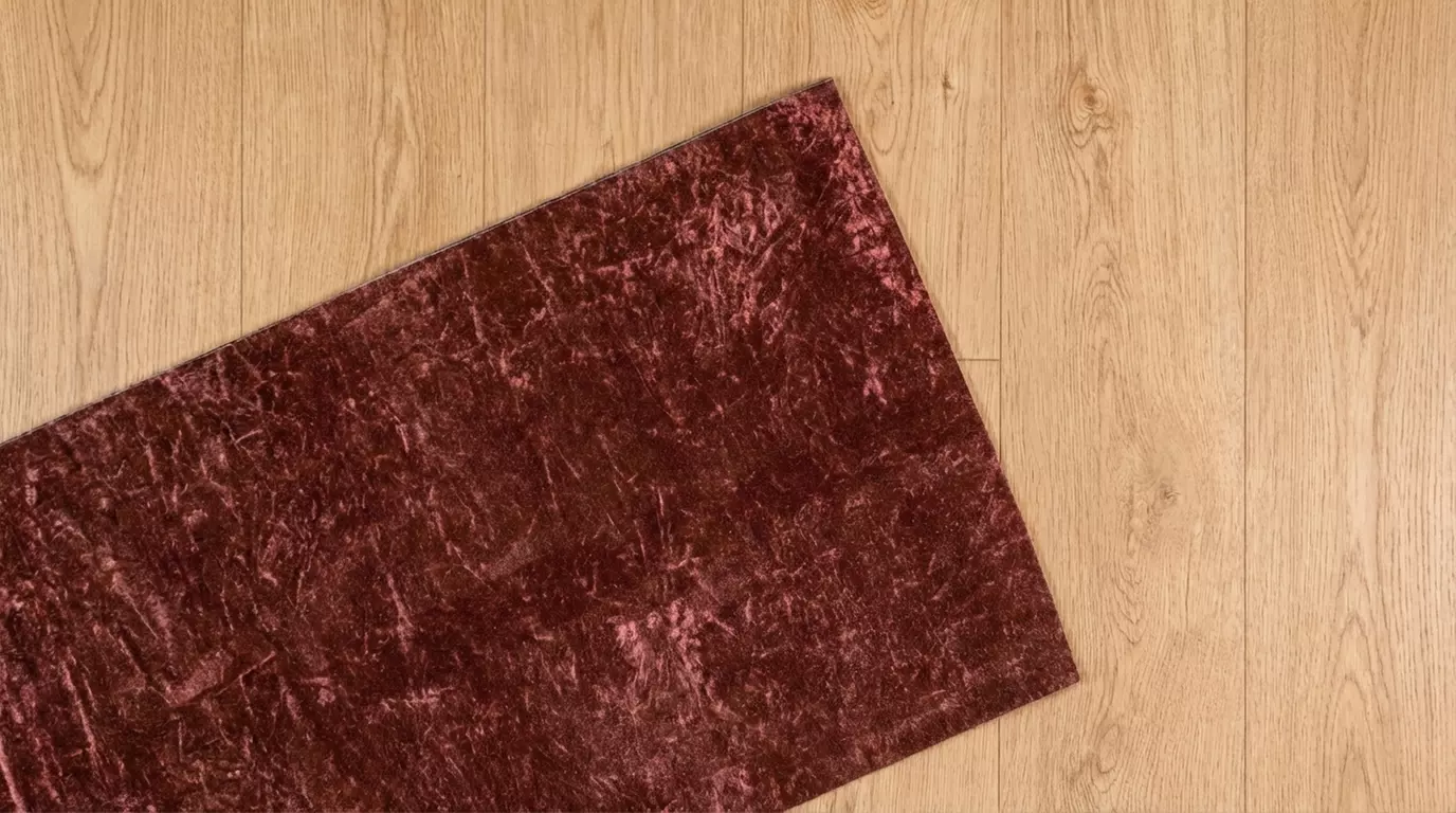 Polyester loper met fluweeleffect