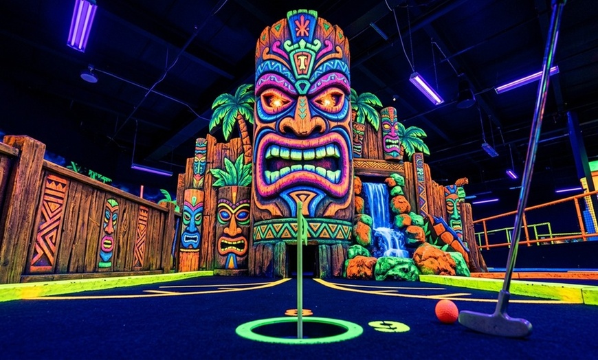 Image 2: One Round of Indoor Glow Golf at Aloha Mini Glow Golf