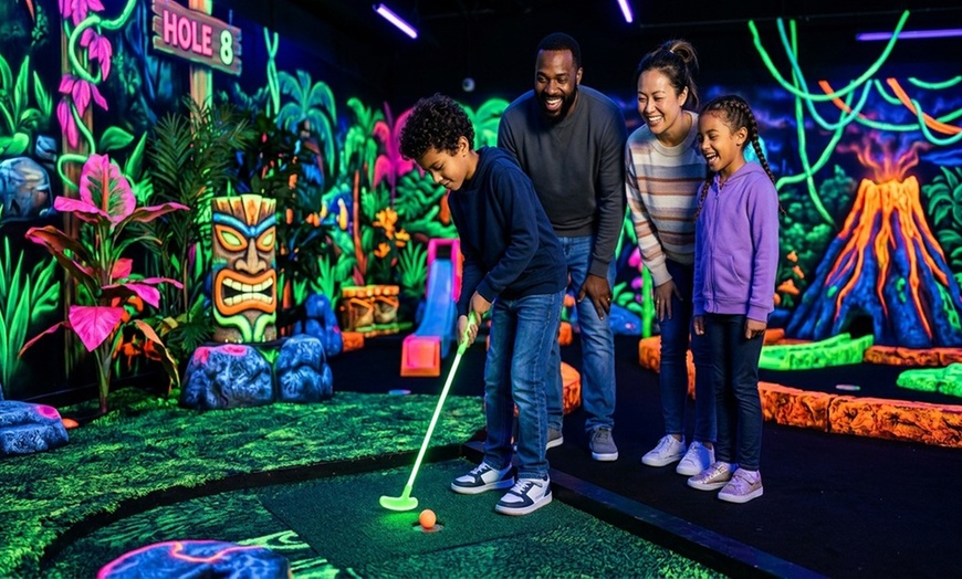 Image 2: Three Rounds of Indoor Mini Golf Experience With a Luminous Twist
