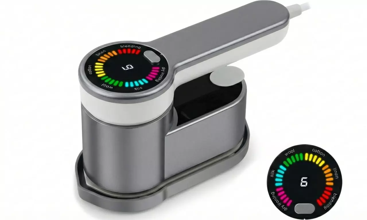 Miniplancha de viaje con función de planchado en seco y a vapor