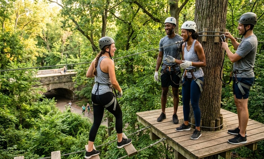 Image 2: Treetop Quest Philly - Aerial Adventure & Ziplines for upto Six People