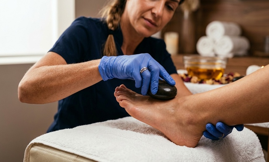 Image 5: Experience a Hot Stone Massage Pedicure and More at Gem Nails & Spa with up to 36% off