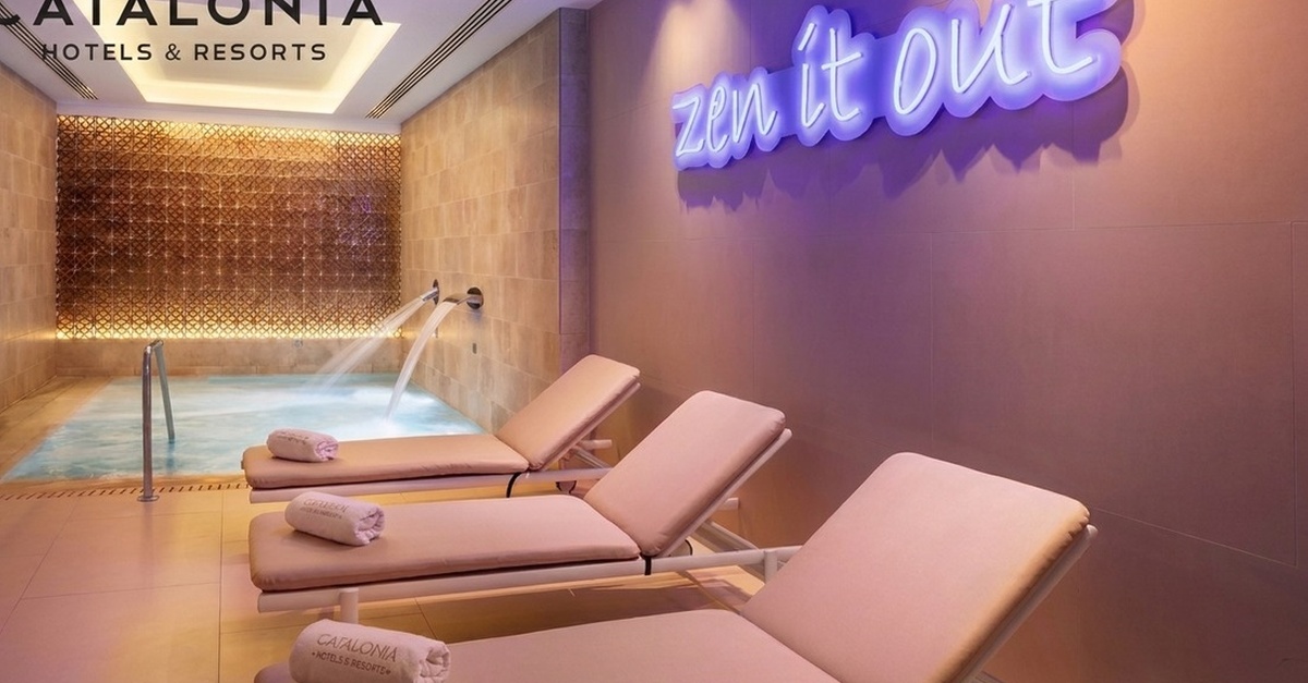 Acceso a la zona wellness de Catalonia Spa Atocha en Madrid