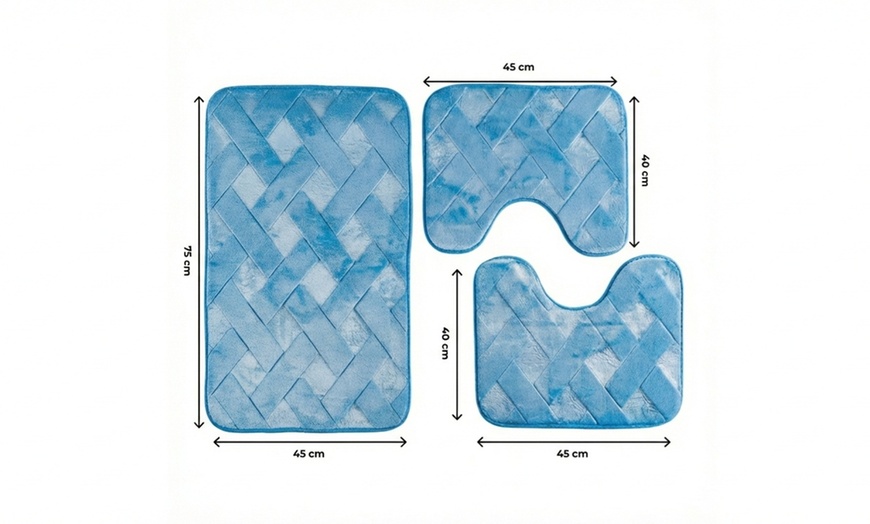 Image 5: Juego de 3 alfombrillas absorbentes de secado rápido para el baño