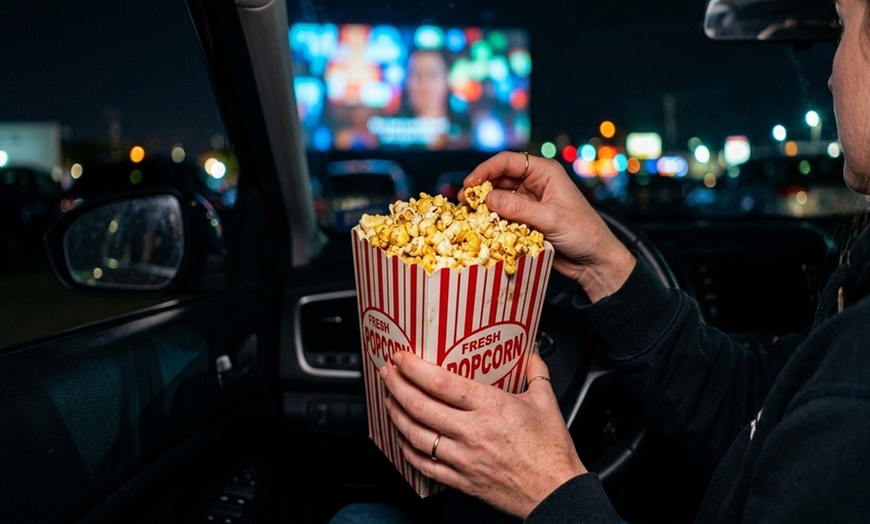 Image 2: Double-Feature Drive-In Movie with Popcorn at Warwick Drive-In