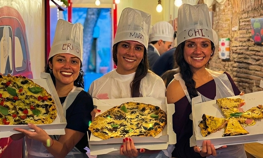 Taller y degustación de pizza con vino, cerveza o bebida para hasta 4
