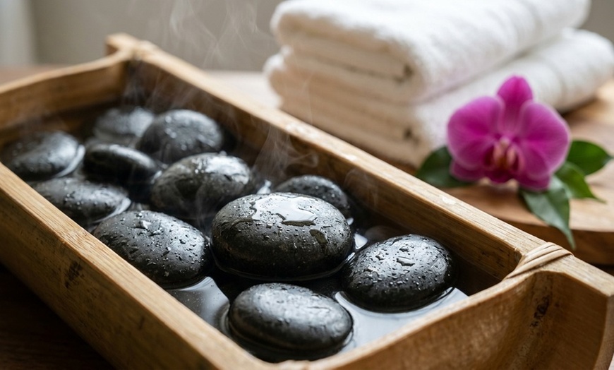 Image 2: Deep-Tissue or Swedish Massage with Hot Stones to Ease Tension