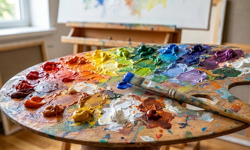 Image 5: 1 month of art classes for kids and adults: 4 classes a month