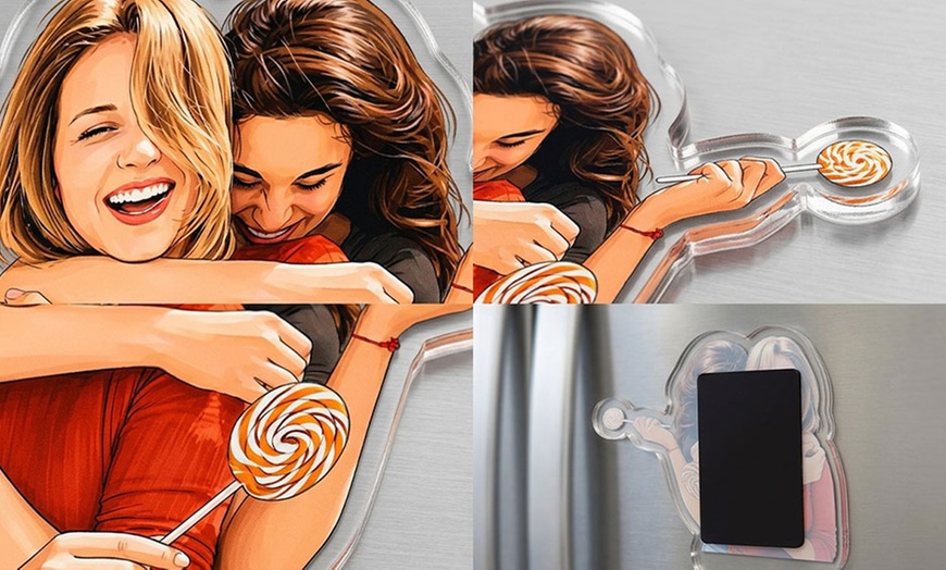 Image 7: Custom Photo Acrylic Fridge Magnets with Texts | Acrylic Gifts