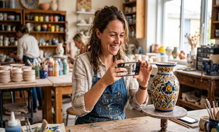 Image 7: Explore Pottery Painting with Options for Solo or Group Sessions