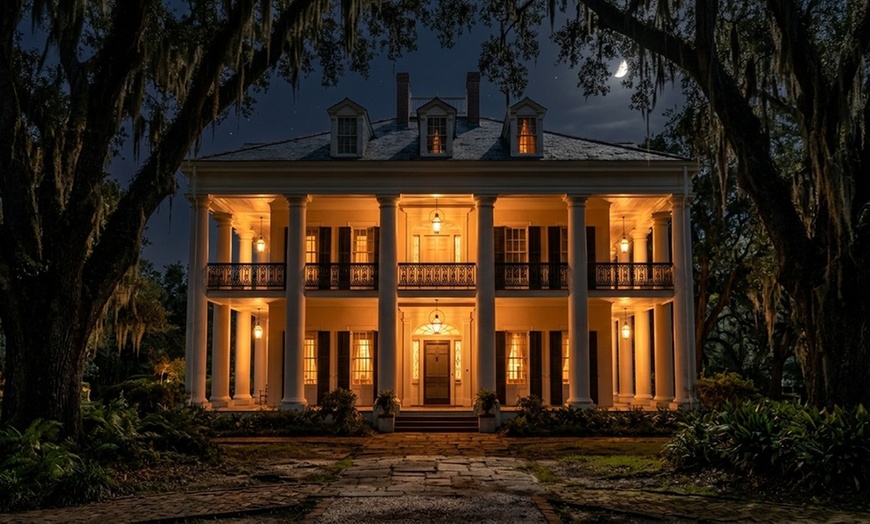 Image 2: Experience Destrehan Plantation Haunted Night Tour For 1,2 or 4