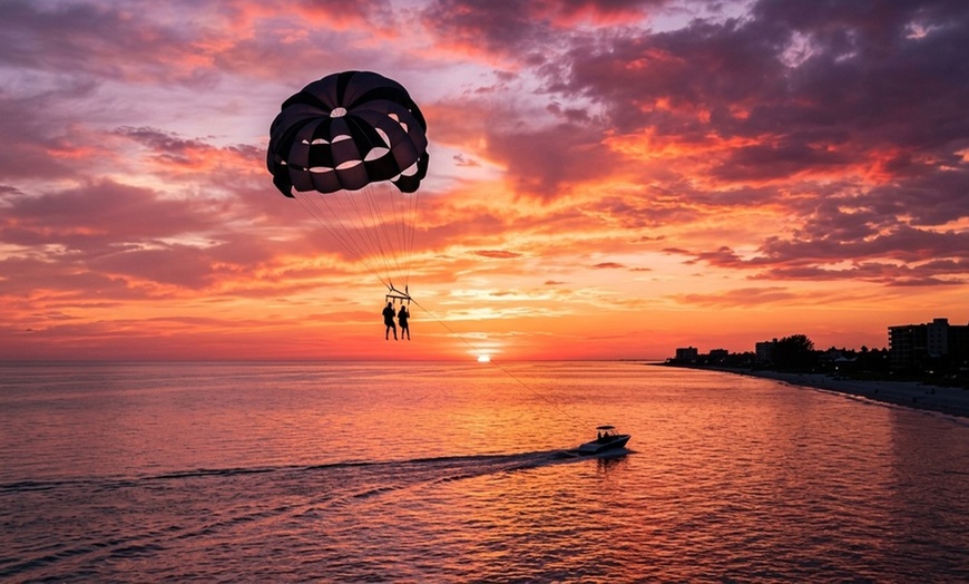 Image 2: 1200-Foot Parasail Flight Experience for Two in Venice Beach