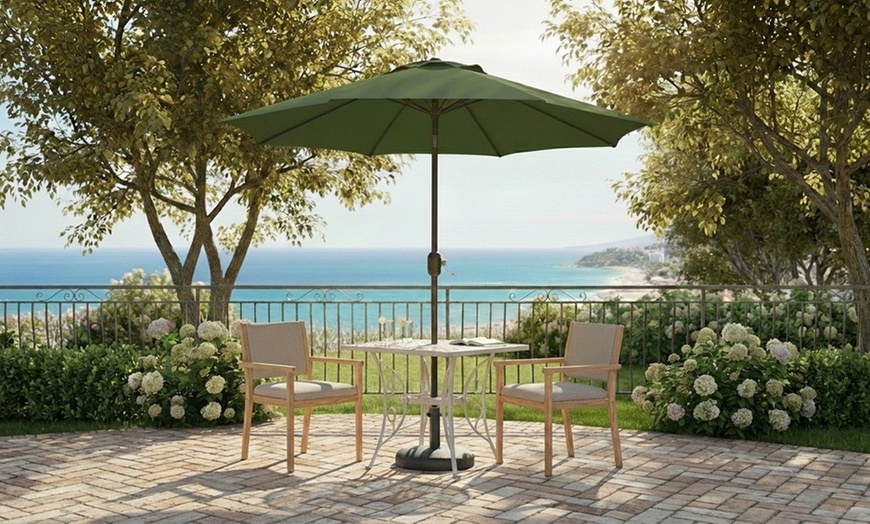 Image 19: Ombrellone da esterno con manovella e inclinazione regolabile