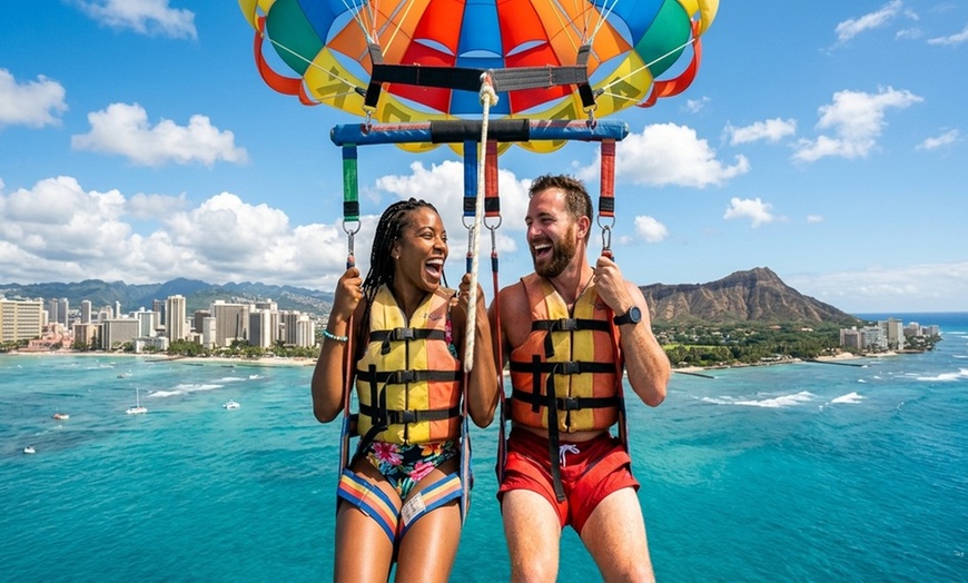 Image 2: Parasailing Adventure over Waikiki & Diamond Head