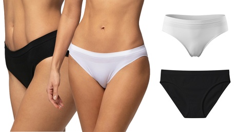 Pompea Slip donna seamless Pompea 4332 Assortito (4 bianco 4 nudo) l,xl 8pz, White