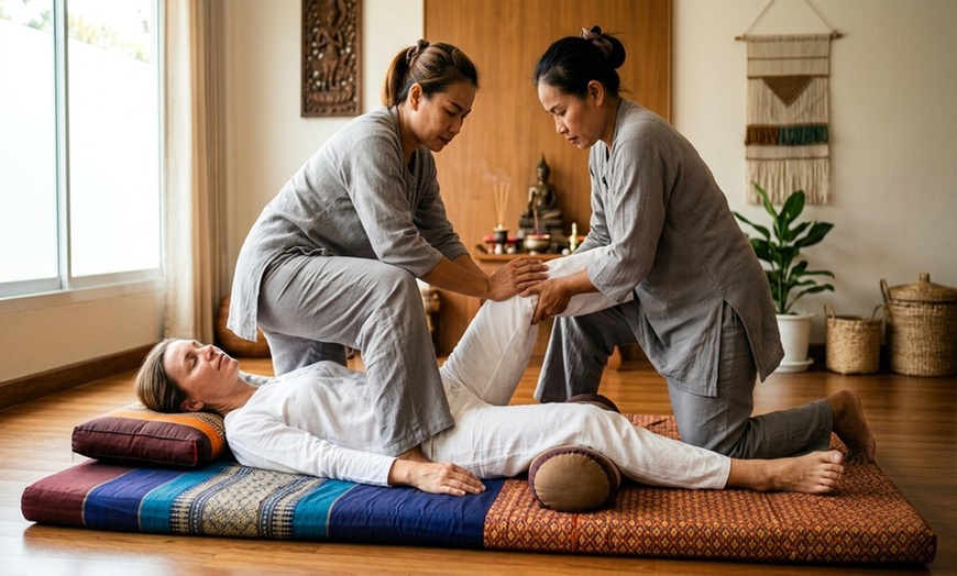Image 6: Relaxing Couples Massage with Essential Oils and Hot Pack