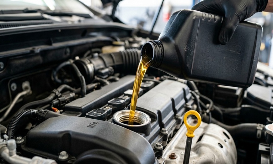 Image 2: Synthetic Oil Change, Brake Pad Replacement & Multi-Point Inspection